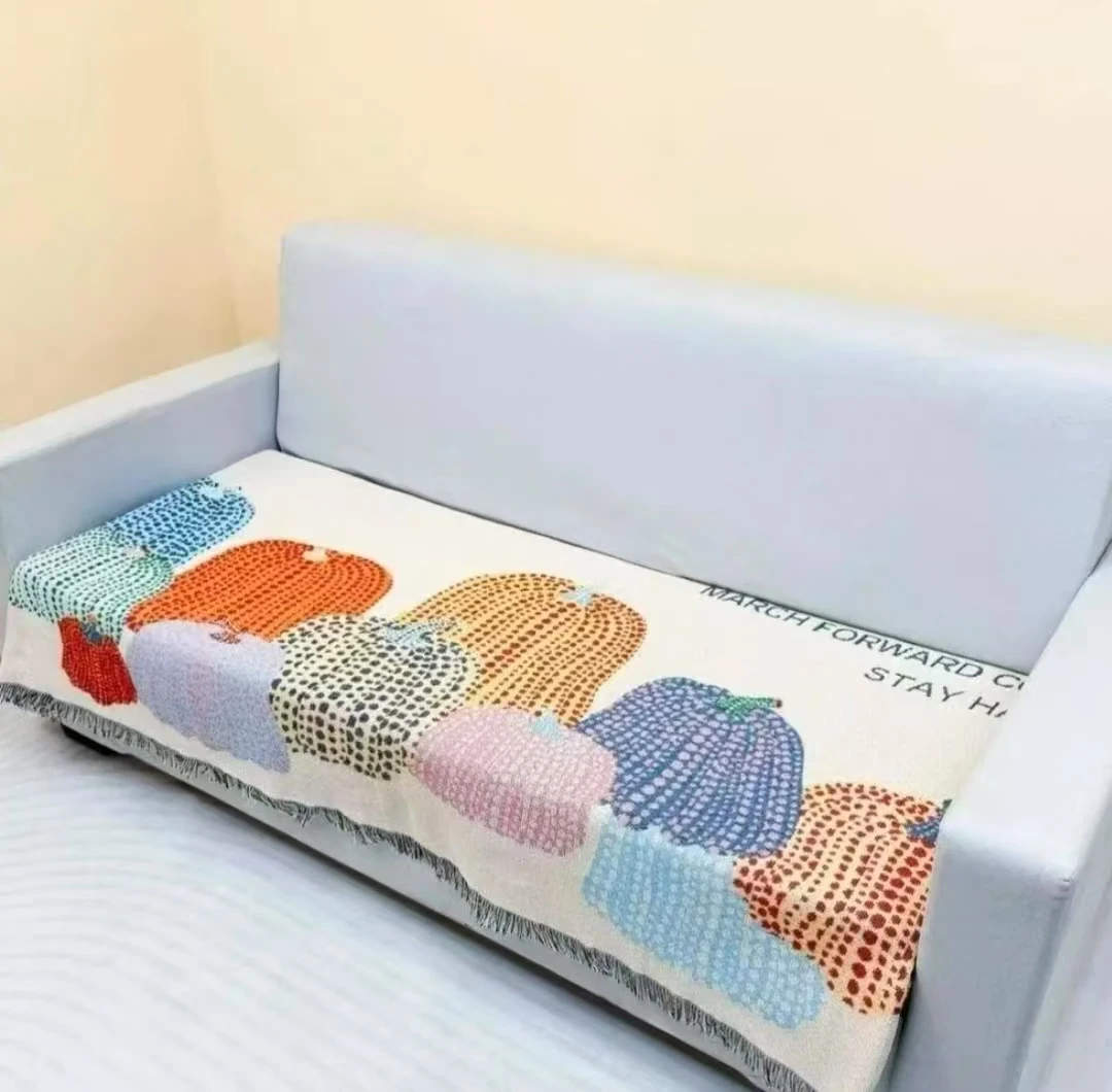 SF**万能沙发盖布80*180CM多功能流苏沙发垫双面盖巾新款一片全盖