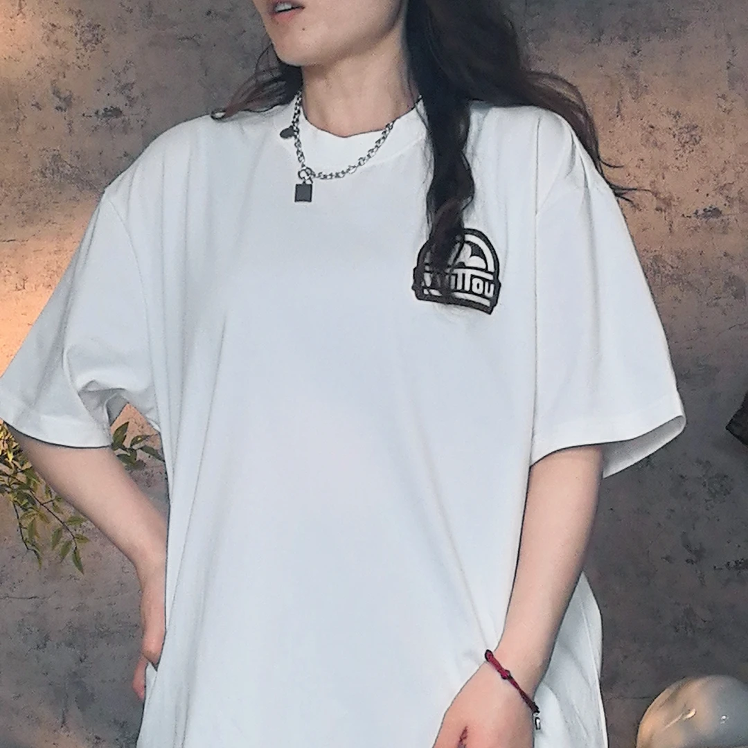 LJ林百万夏季宽松圆领潮流短袖T恤男女S256270