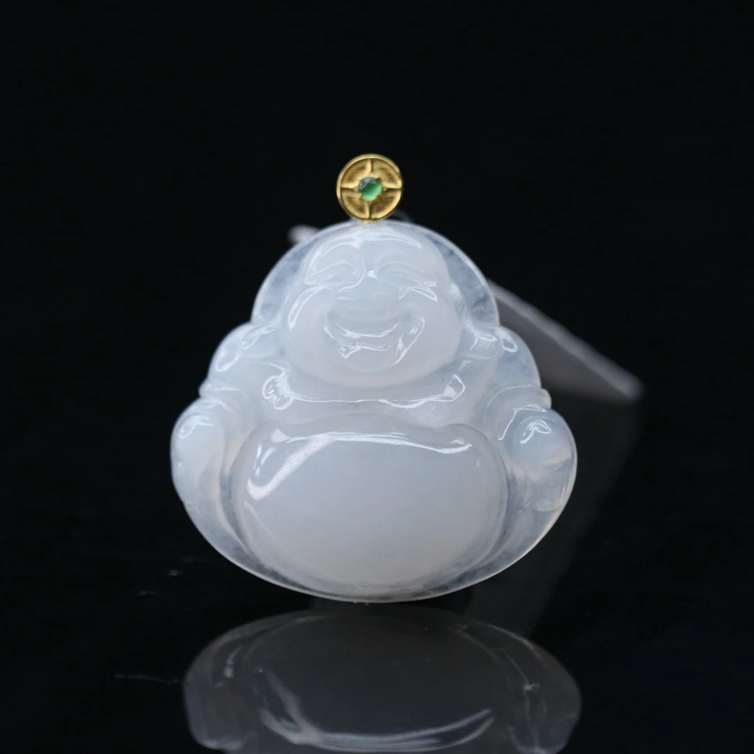 18天然缅甸翡翠A货18k佛公吊坠/200969/上海嘉禾拍卖