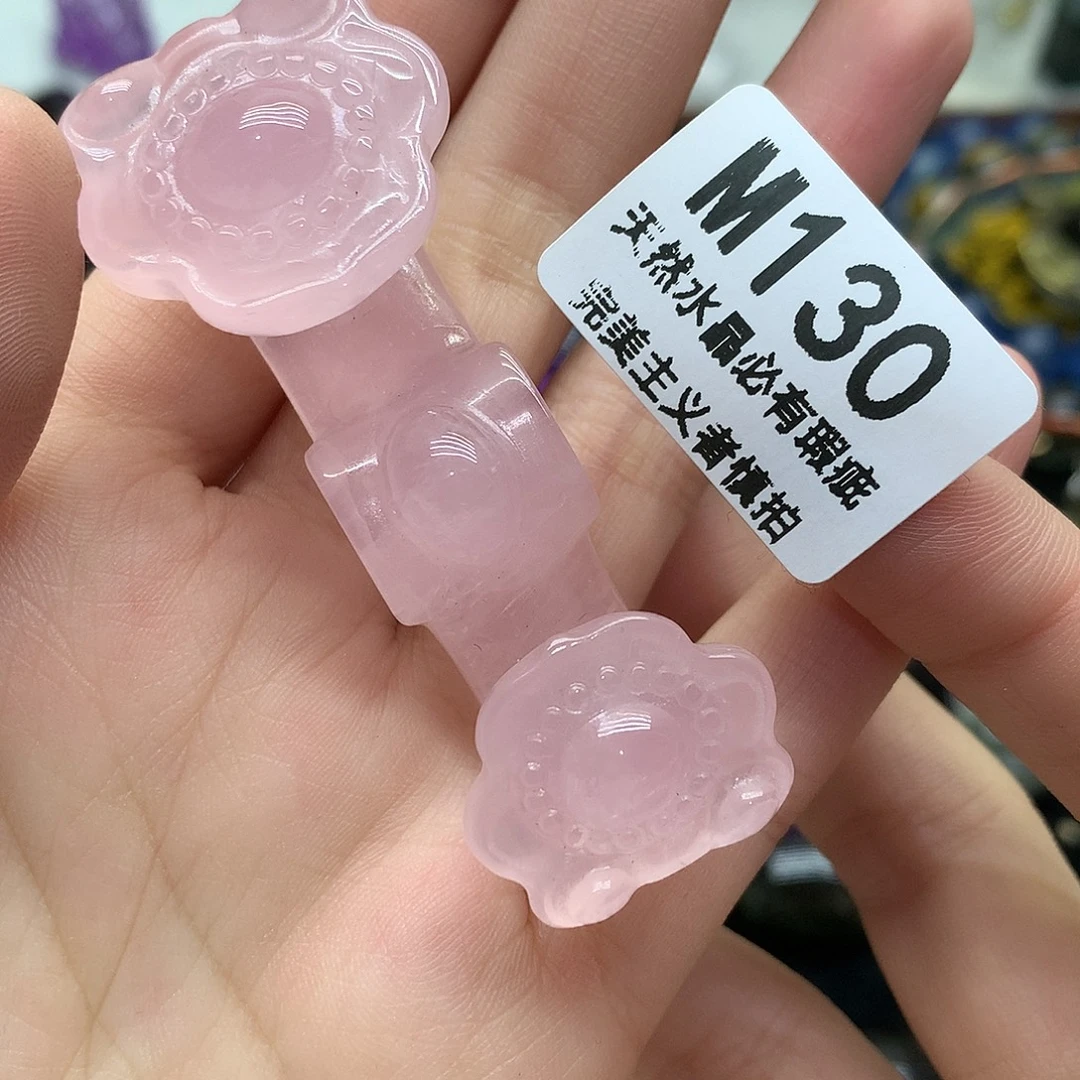 莲***宝珠宝半成品未镶嵌水晶手把件