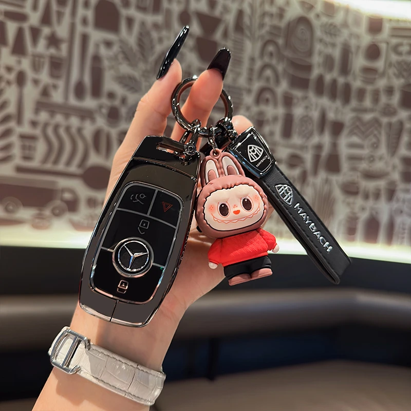 适用于奔驰GLS450车钥匙套迈巴赫GLS480/600 包高档壳金属扣男女