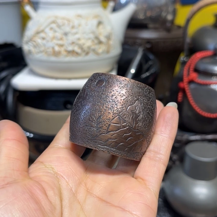 蜜安罐瓷香炉锡茶则