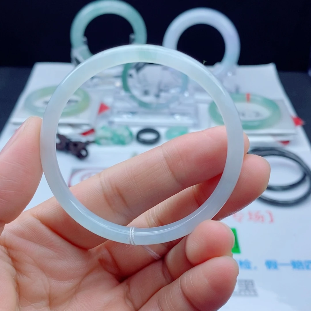 翡翠手镯未镶嵌50-51小叮当手镯