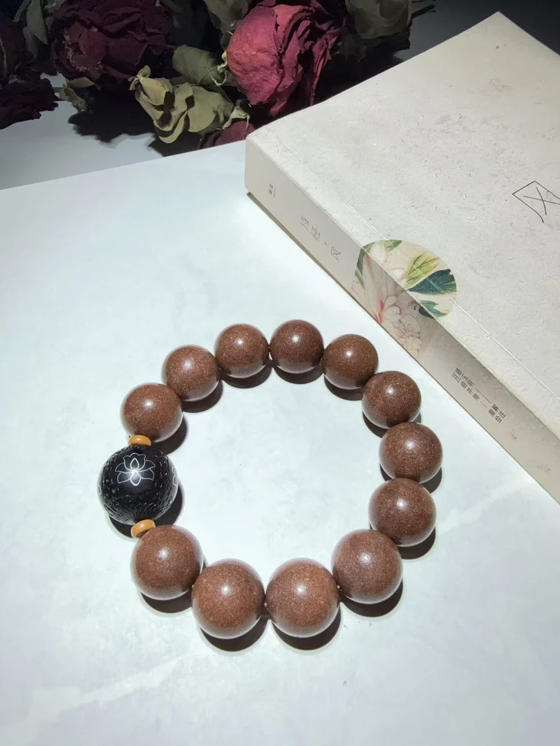月宫含香珠非遗合香单圈手串卡16mm