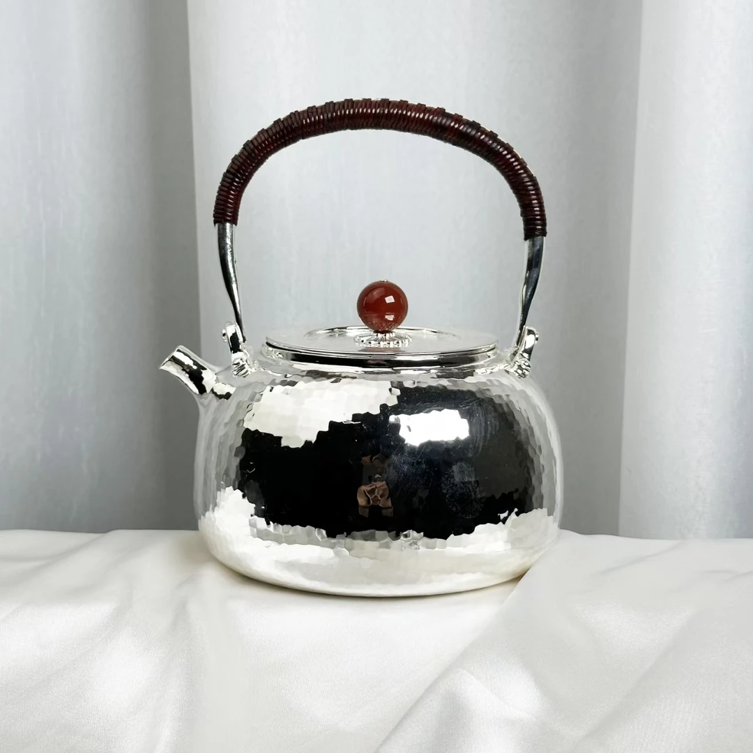 新品手工锤纹素面大烧水壶提梁壶