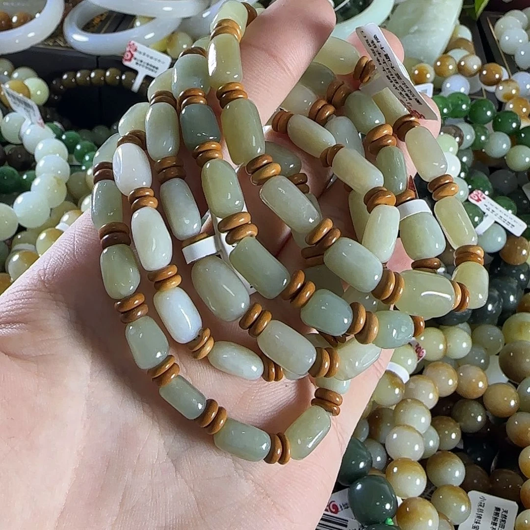 和田玉手链未镶嵌随机发一