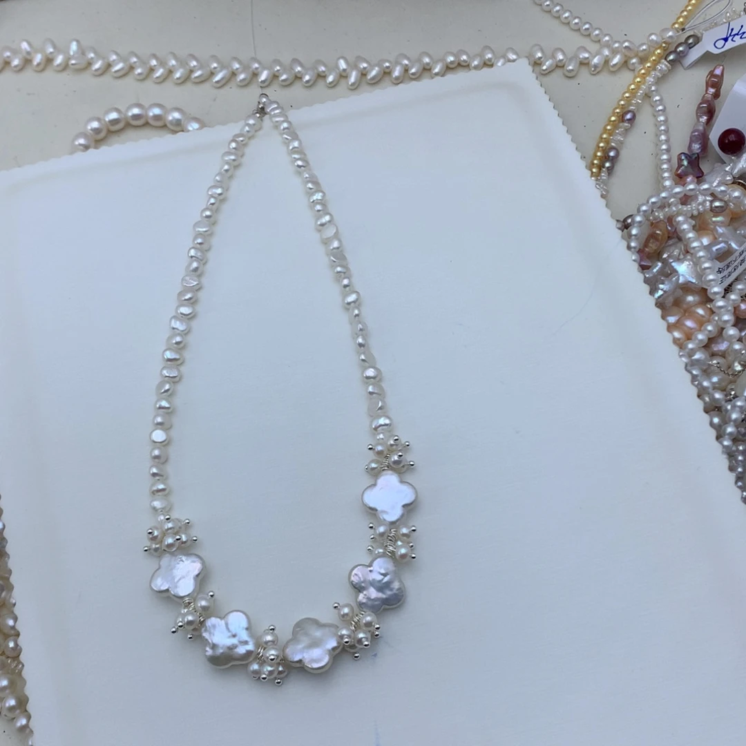 淡水珍珠合金耳饰