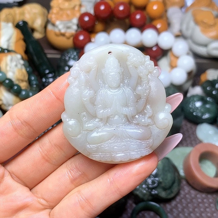 【闪购商品】和田玉未镶嵌颈饰白*啡
