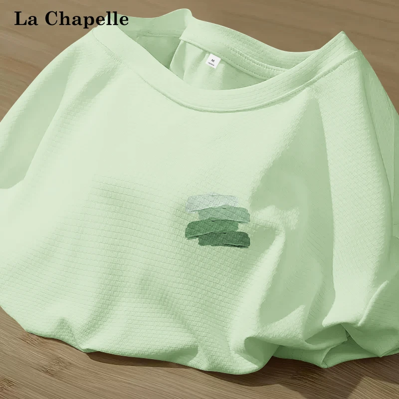 拉夏贝尔户外速干t恤女2025新款运动透气夏季防晒衣冰丝短袖上衣X