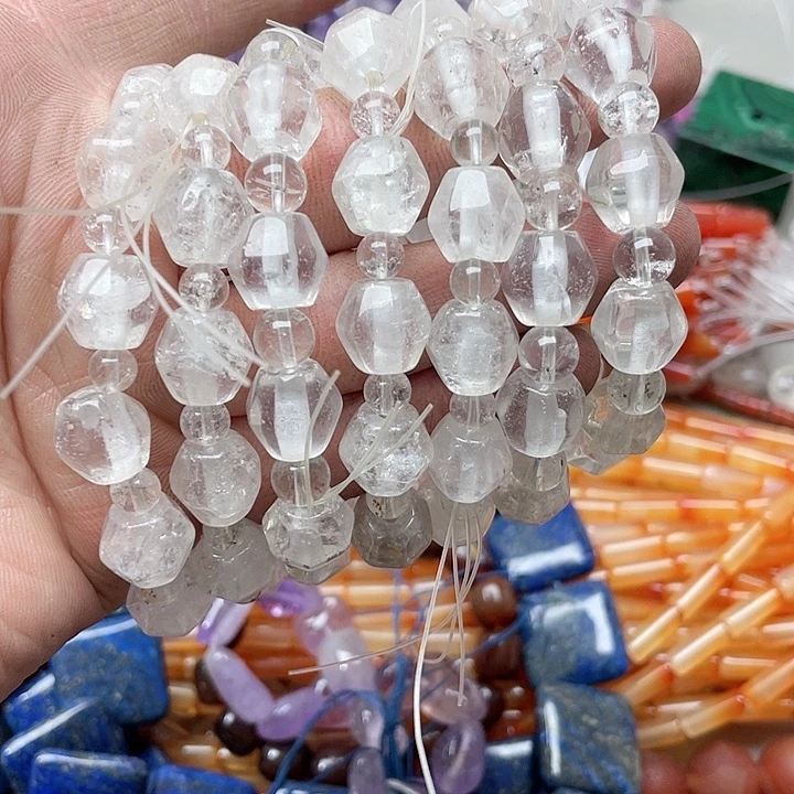 玛瑙/玉髓珠宝半成品未镶嵌一条12mm白水晶手串
