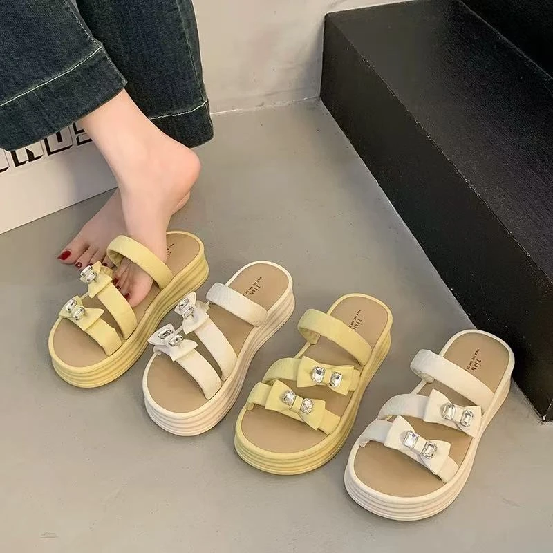 夏休闲款法式拖鞋女新款配裙子仙女风拖鞋K985-1