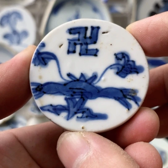 瓷片现代瓷器青花瓷片