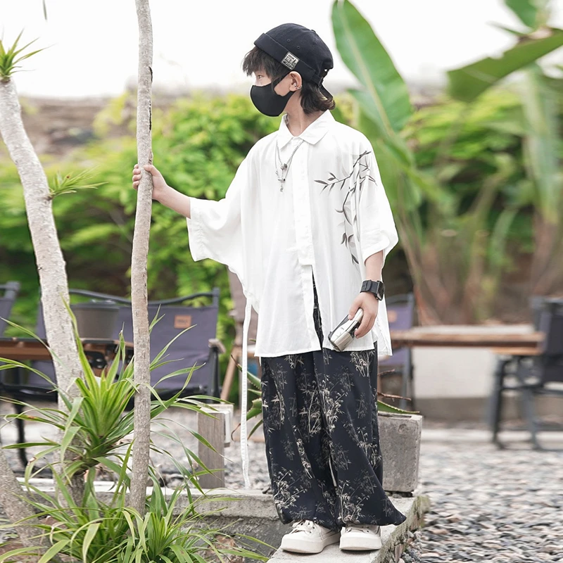 男童夏装衬衫上衣2025新款男孩帅气时髦儿童装国风夏季新中式大童