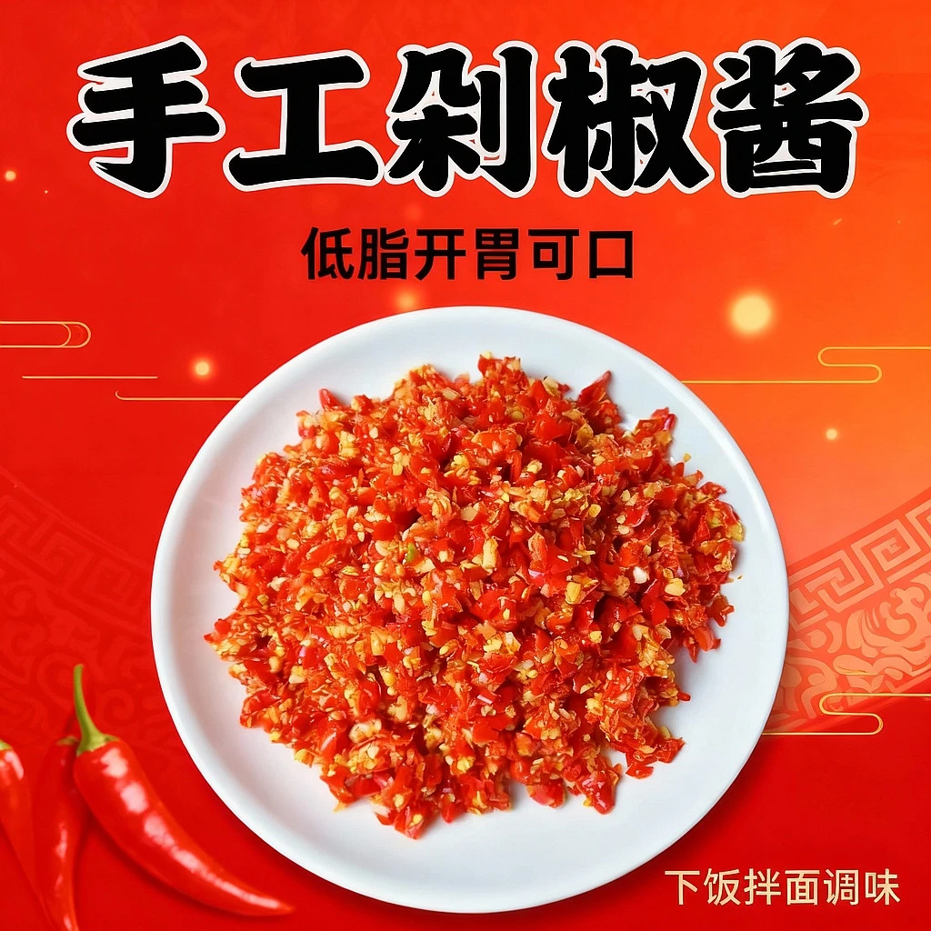 湘北曾姨湖南特产手工剁椒酱低脂开胃可口下饭拌面调味料