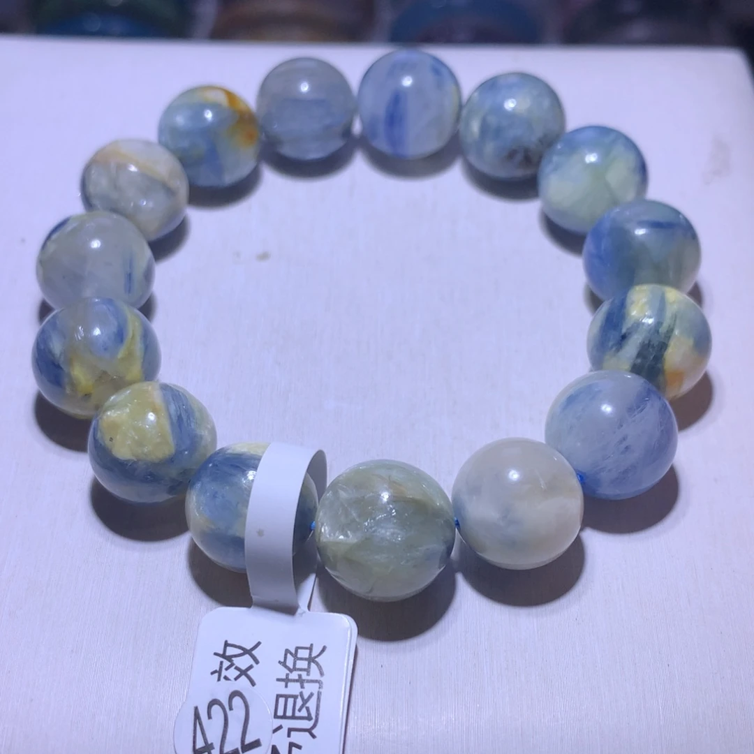 手串银S925镶嵌水晶蓝晶14.2m