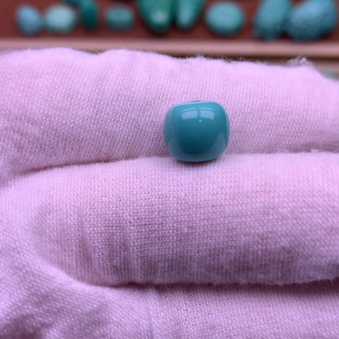 原生态散珠配珠老型蓝绿色卡10