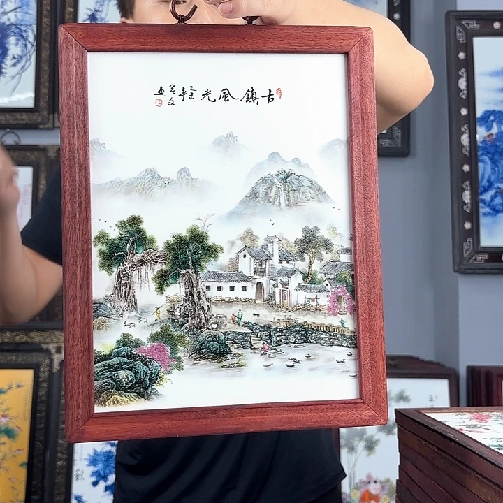 摆件景德镇瓷板画