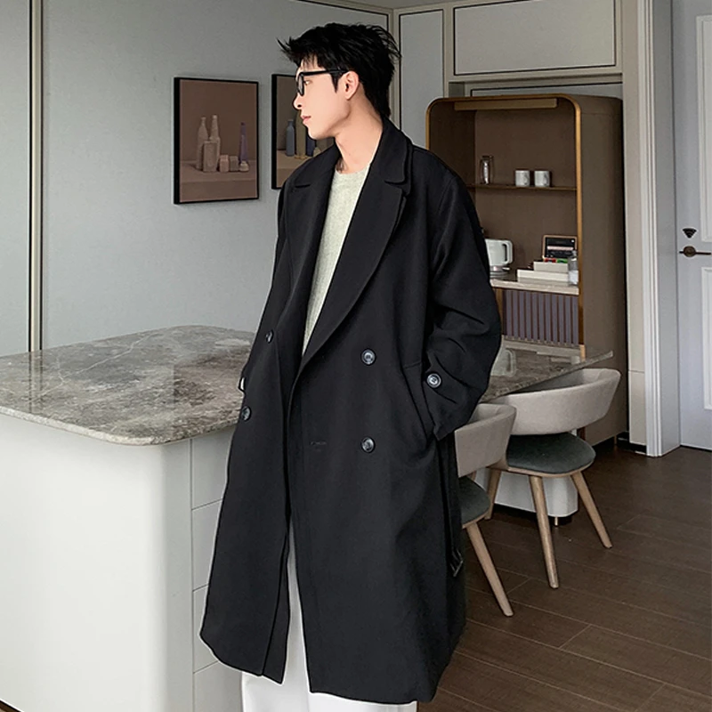 一轩轩轩【皎洁月光】春秋老钱风新款男中长款超好看风衣外套89163