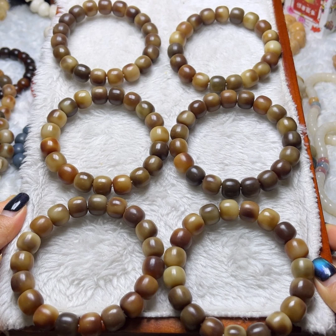 菩提根/象牙果手串火烧云干磨卡13