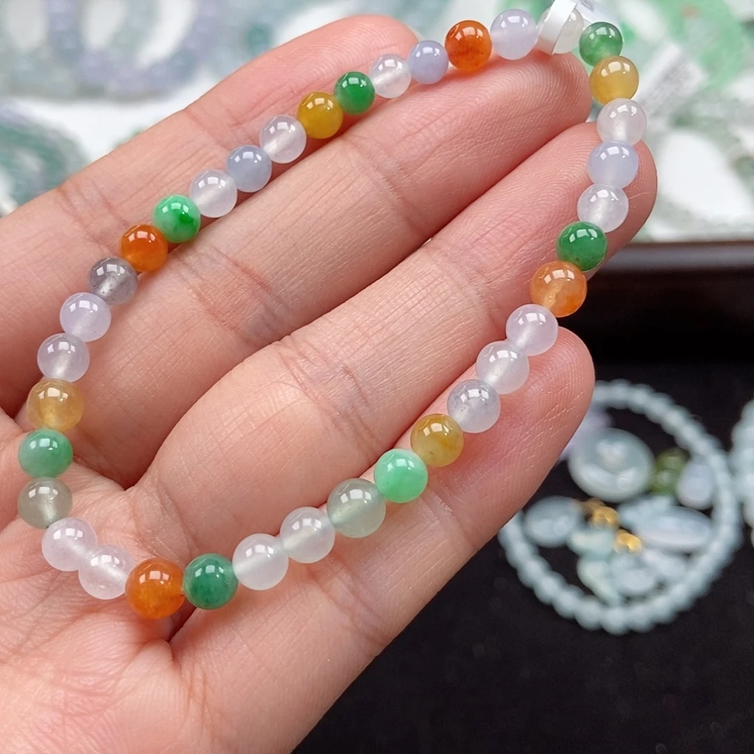 翡翠未镶嵌手串卡5.4