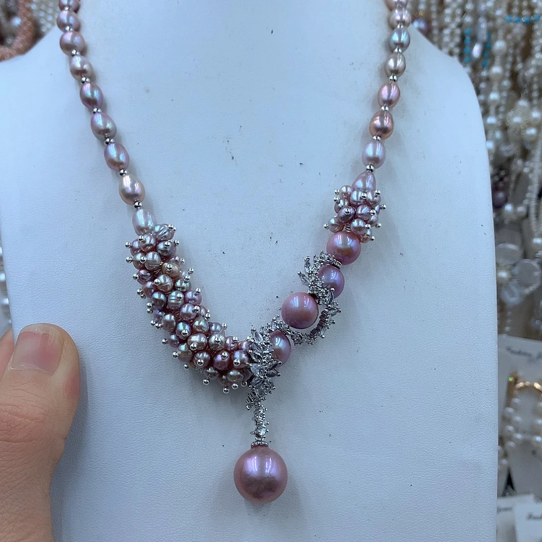 宝***妈淡水珍珠银S925镶嵌耳饰