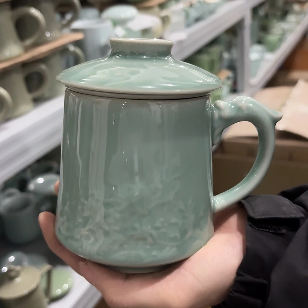 龙泉云间青瓷小米茶器