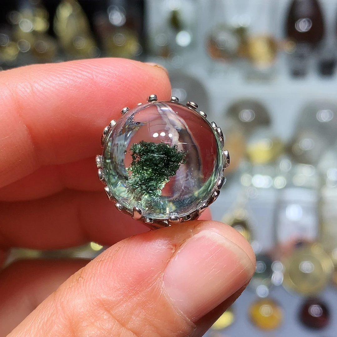 珠宝半成品银S925镶嵌水晶定制款戒指