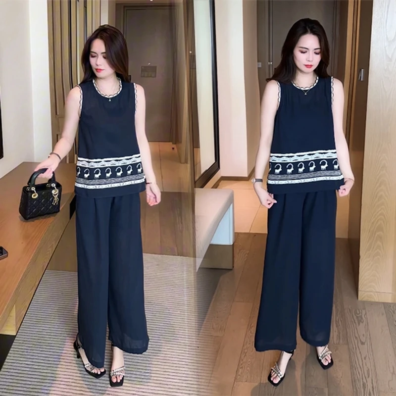 2025夏季新款休闲穿搭显瘦收腰洋气时尚气质减龄舒适短袖套装