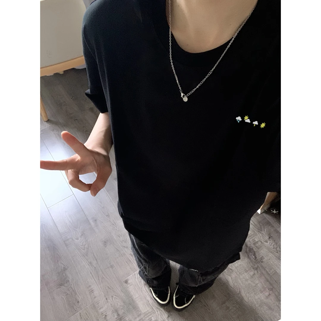 ME DMKNOW国潮纯棉重磅印花时尚欧美短袖小众ins夏季休闲t恤男女