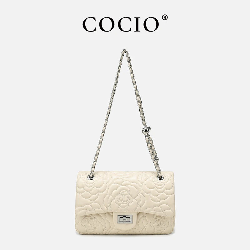 COCIO时尚手提斜挎单肩女包2025新款高级百搭链条包单肩包CF-255