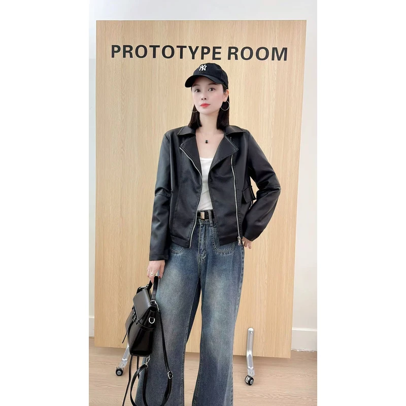 皮衣外套时装修身潮流女装高档皮衣外套AX2501