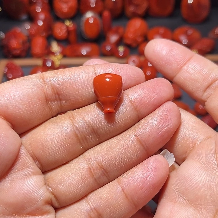 南红玛瑙未镶嵌配饰满色满肉奶嘴三通11.7mm