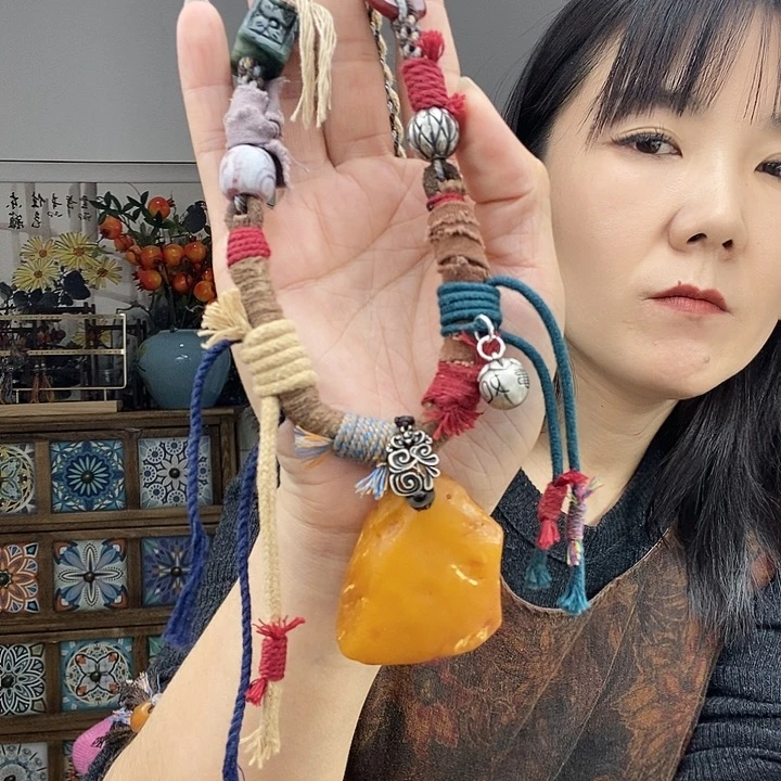 蜜蜡项链未镶嵌项链