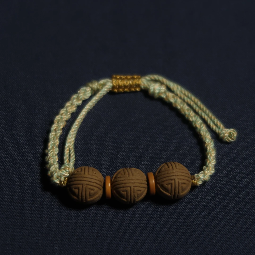 【福州民俗节好物】冷凝合香非遗香珠三珠款首饰手串(彩绳随机发货)