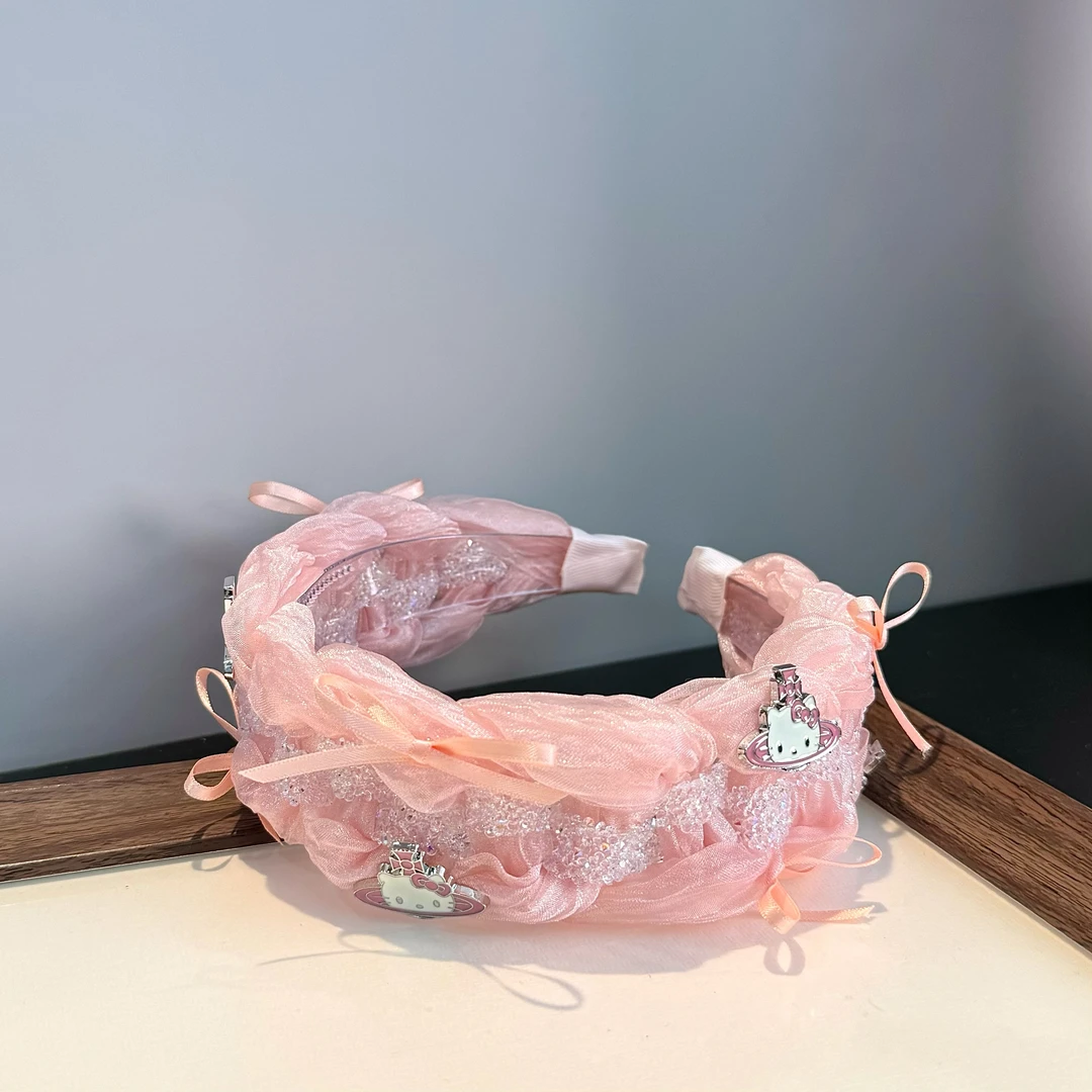 2031韩版定制粉色星球KT宽版发箍