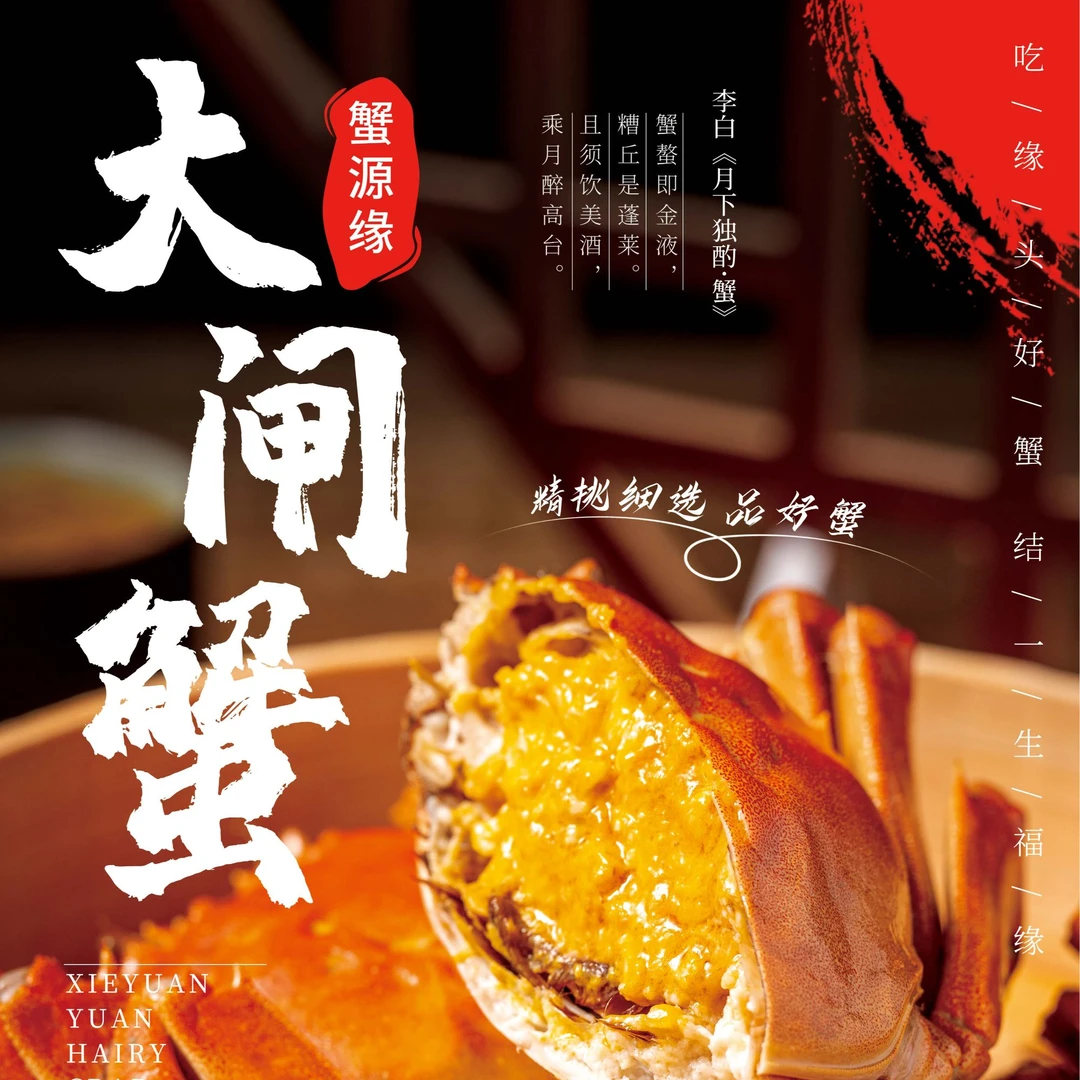 【活蟹】蟹源缘青壳大闸蟹 2两母5只 3两公5只 包邮