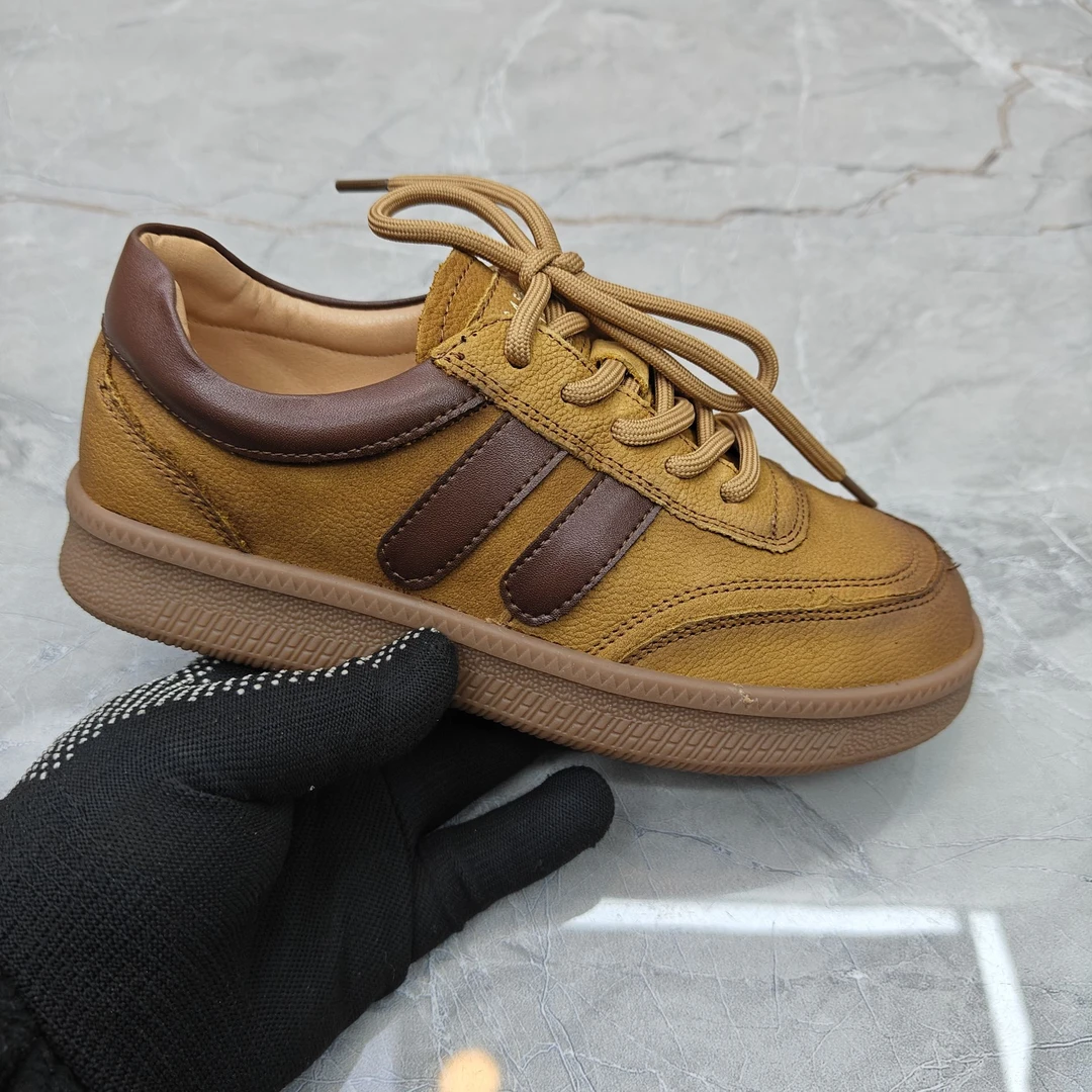 e（孤品）37码休闲鞋 女牛皮d7312 黄