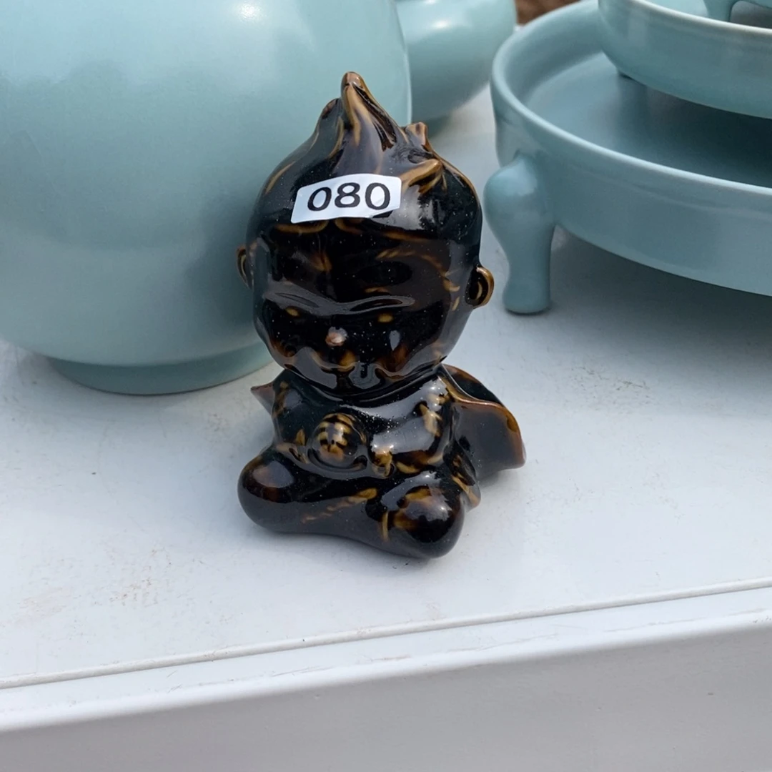 摆件古**迦抱朴汝瓷仿古微瑕