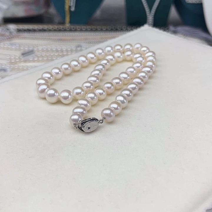 颈饰银S925镶嵌淡水珍珠卡9➕极光炫彩天女粉