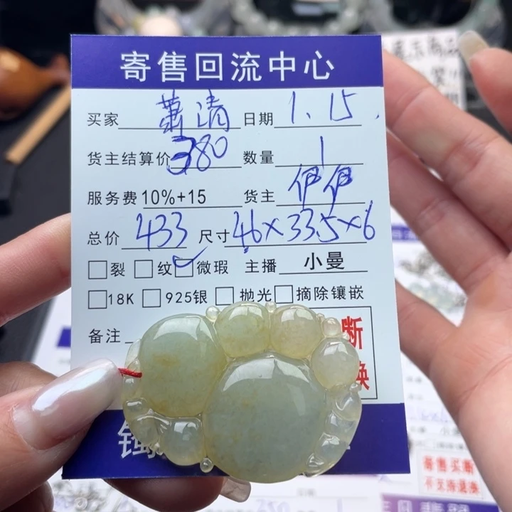 翡翠颈饰未镶嵌萧*