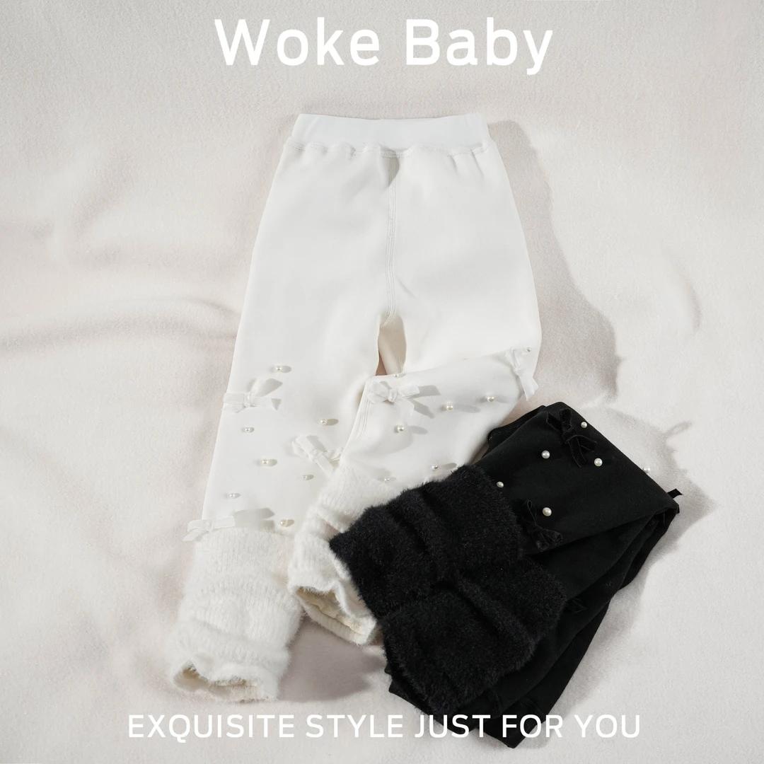 女童秋冬季加绒裤子新款加厚儿童汉服百搭长裤V10294