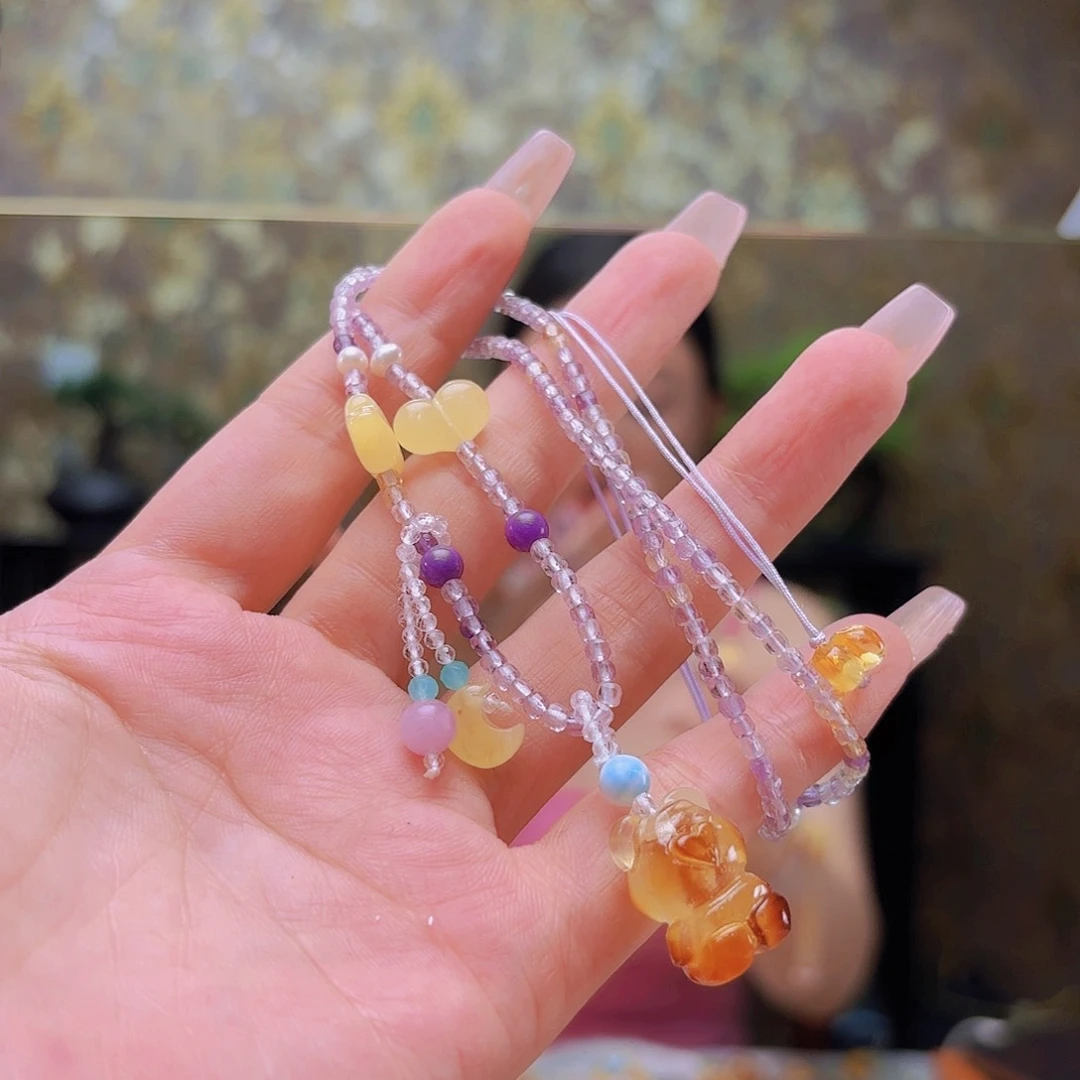 未镶嵌颈饰琥珀琥珀