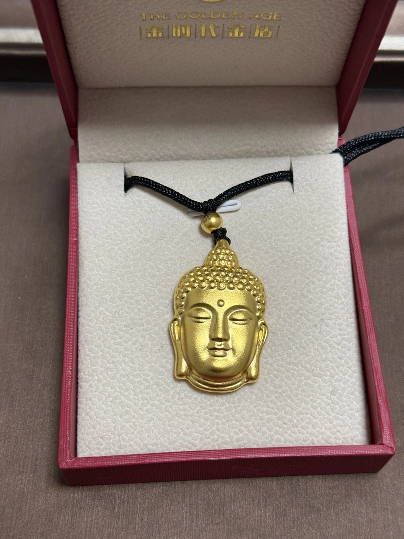 【世纪金时代金店】足金佛头吊坠