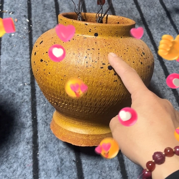 粗陶盆默认打孔高20口11
