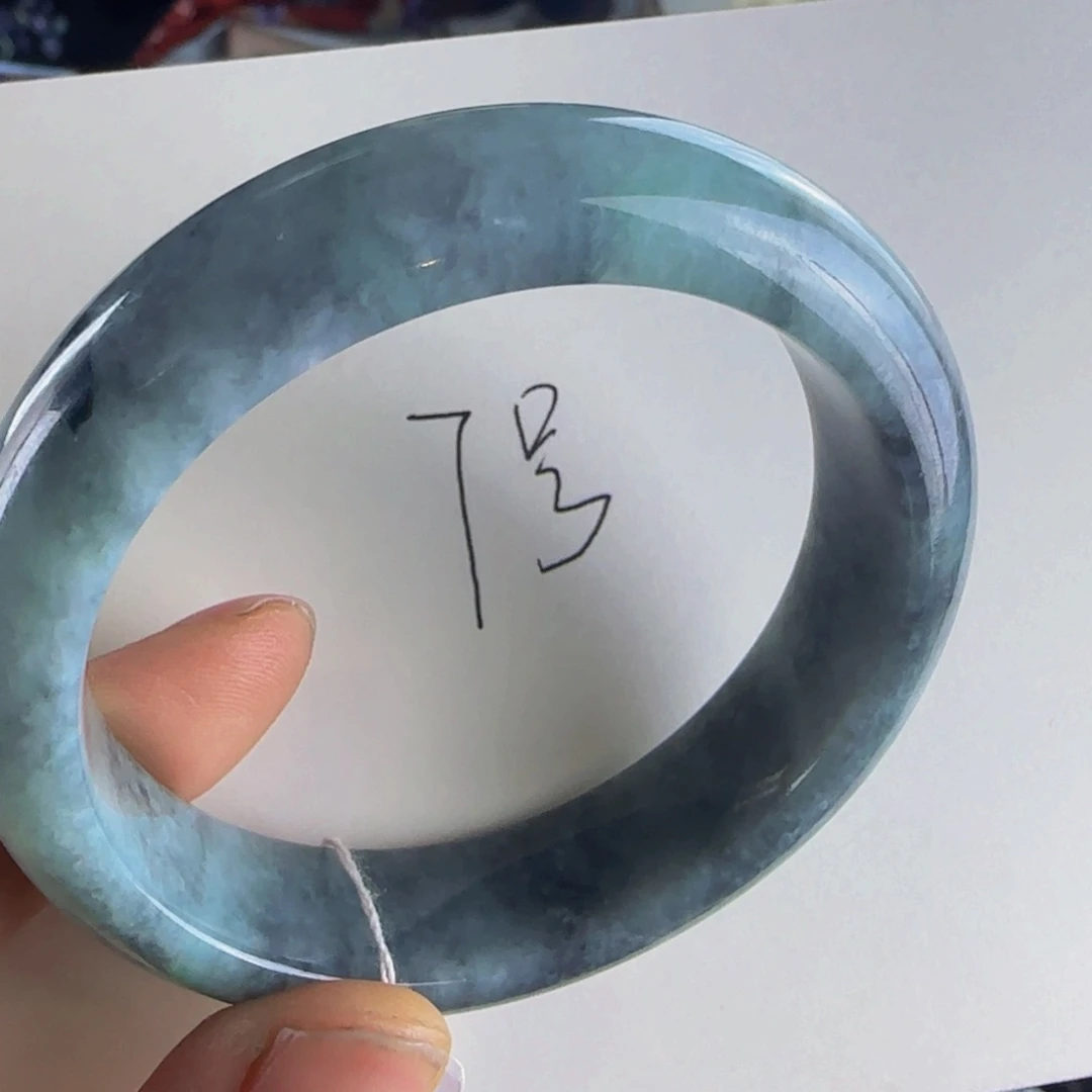 翡翠手镯未镶嵌老坑54.2圈