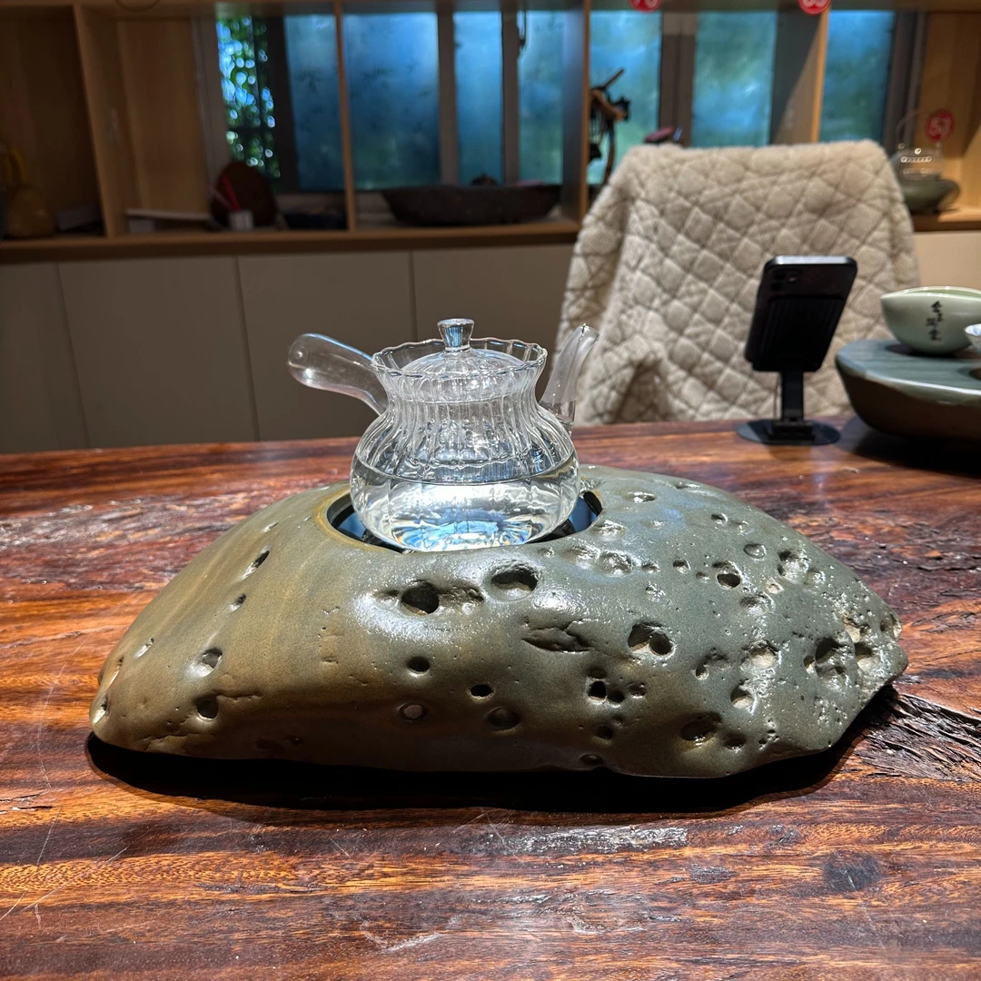 手工茶炉石头茶炉煮茶器电陶炉煮茶器家用茶道烧水创意耐热透明