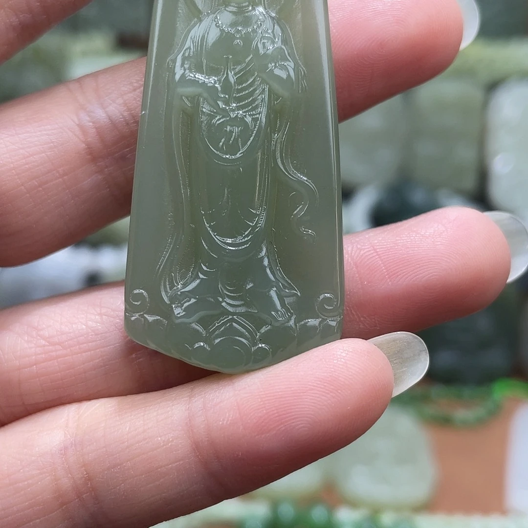 和田玉未镶嵌吊坠(不含链)