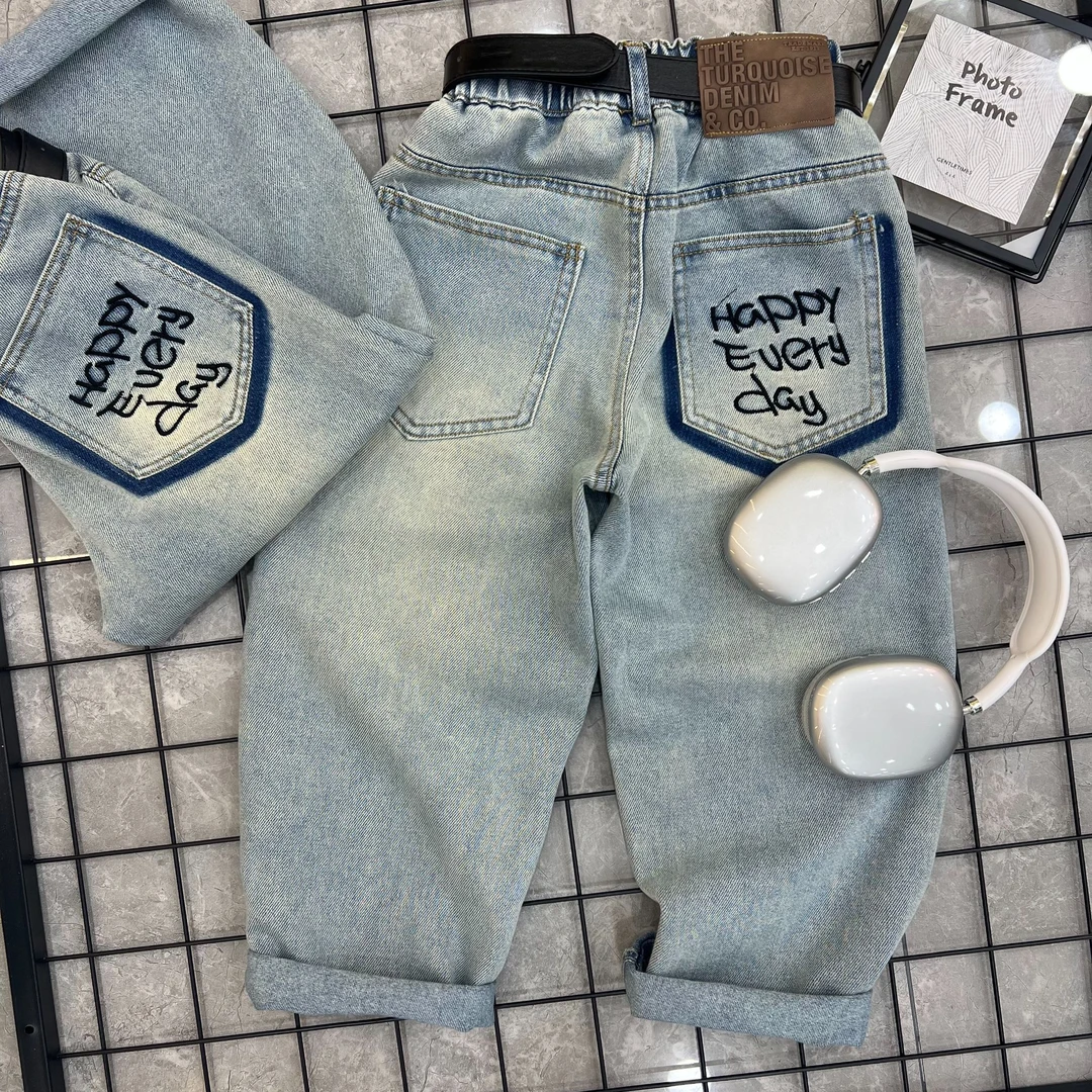 【春季新品】男童牛仔裤2025新款春装长裤中大童儿童春秋休闲裤6319