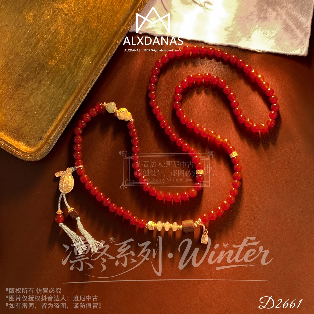 D2661法【红色金龟子】ALXDANAS 爱丽丝毛衣链