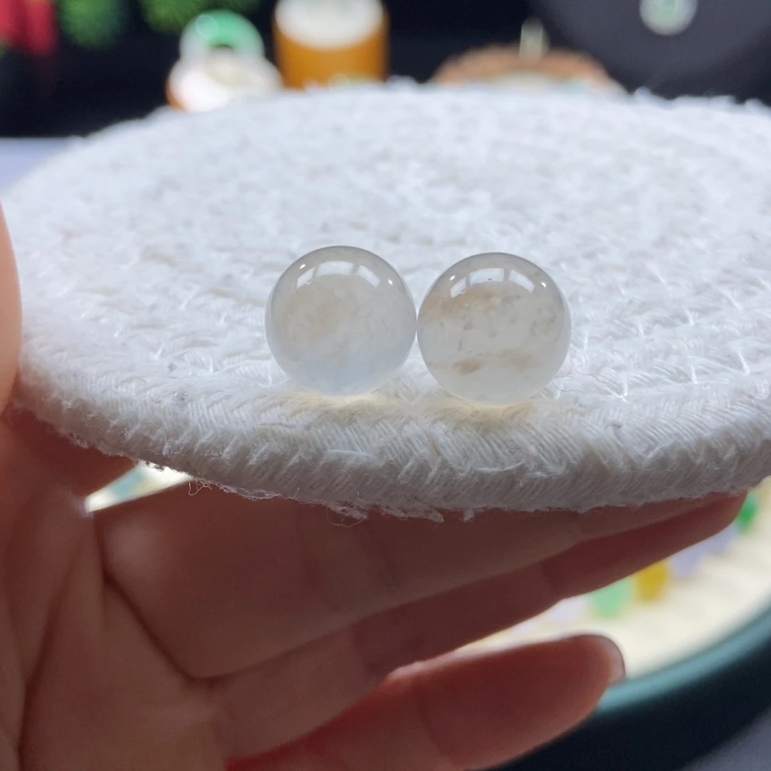 翡翠颈饰未镶嵌冰茶圆珠12+（多样性发其一）